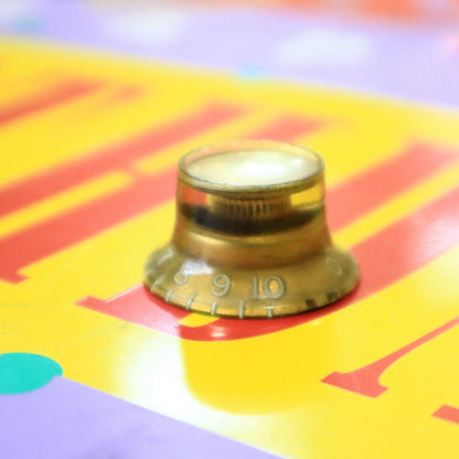 Vintage Gibson Gold Bell Top Hat Knob for Electric Guitars - Single Item