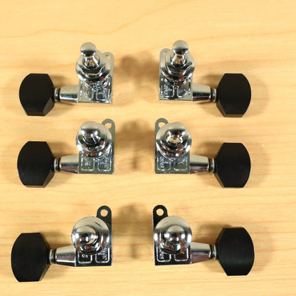 Gotoh SG360 Mini 3x3 Schaller Style Chrome Tuning Black Buttons Japan