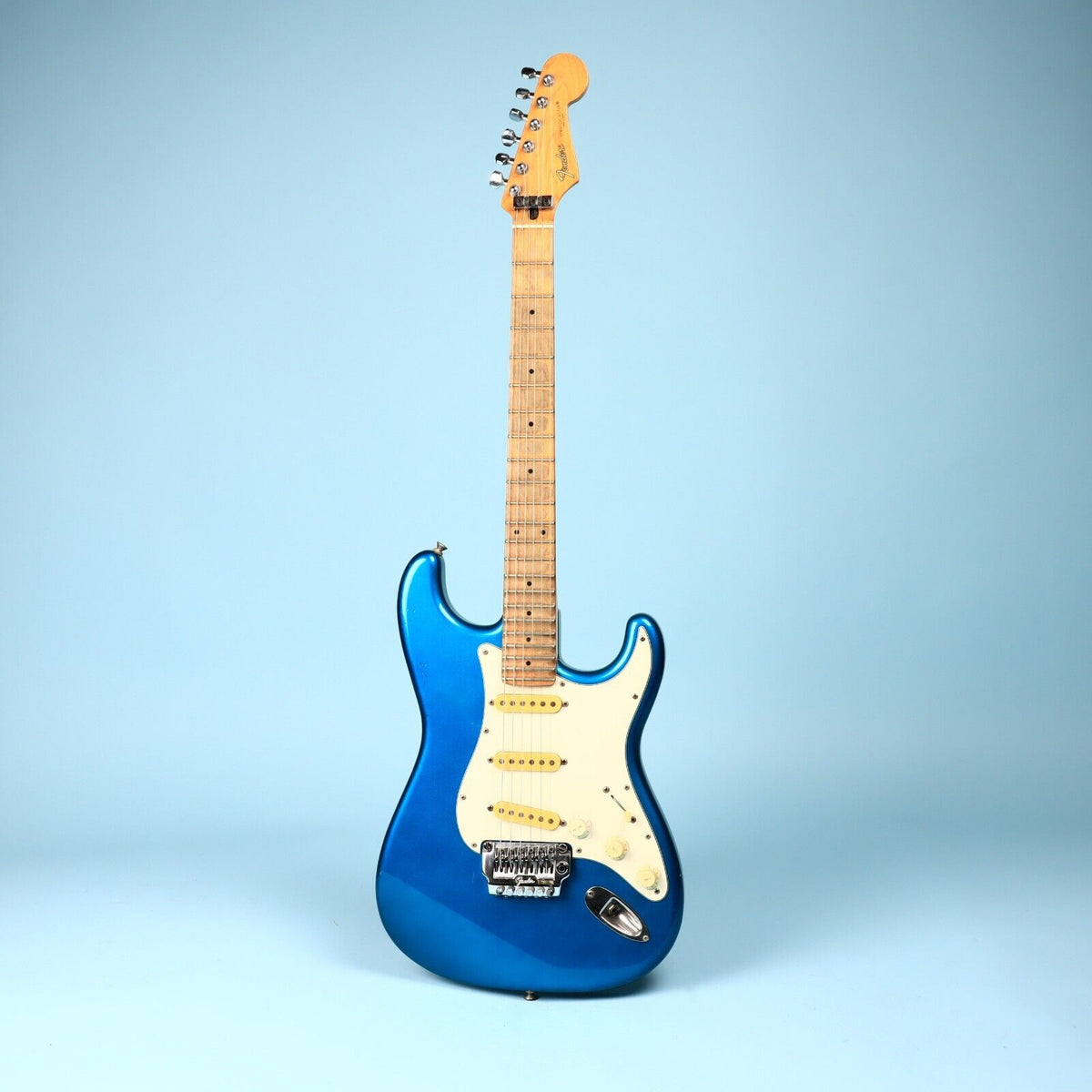 1986 Fender Japan Stratoacaster Contemporary Blue Electric Guitar E6 Series