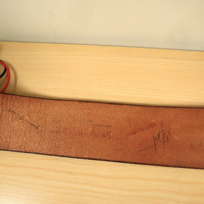 Leather Guitar Strap Laser Engraved Notes Design