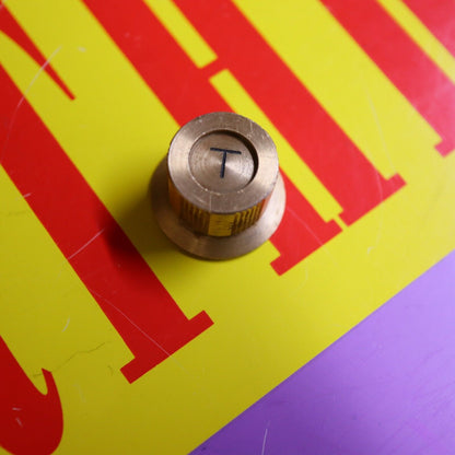 (1) Vintage Teisco Guitar Tone Knob Metal Gold Rare Univox Greco Ventura Japan
