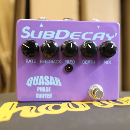 2008 V1 SubDecay Quasar Phase Shifter Guitar Purple USA Made Pedal Hand Signed