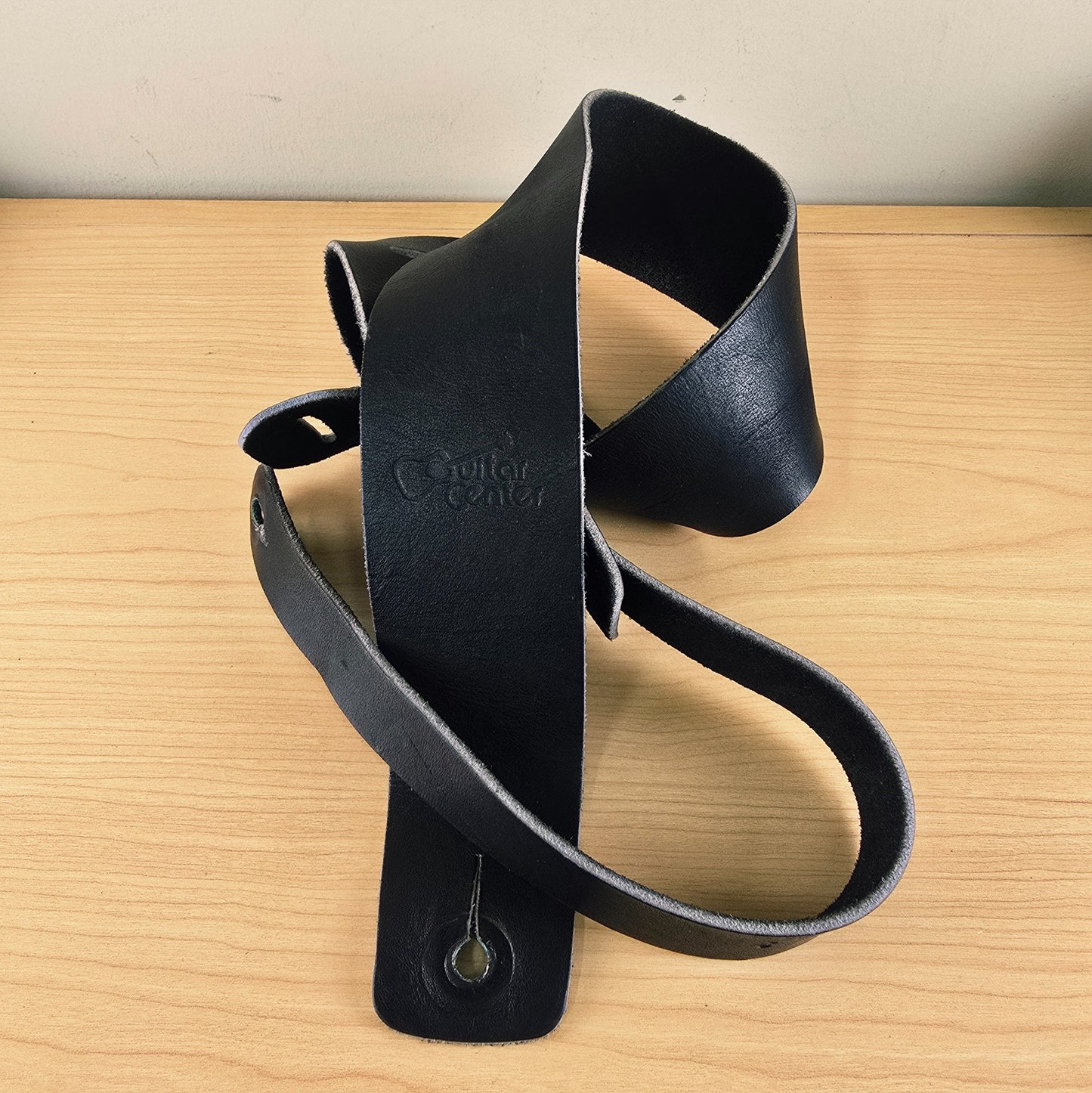 Guitar Center Custom Leather Guitar Strap Black
