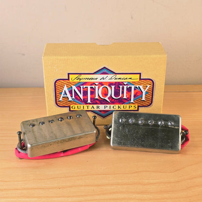 Seymour Duncan Antiquity humbucker pickup set in front of original box