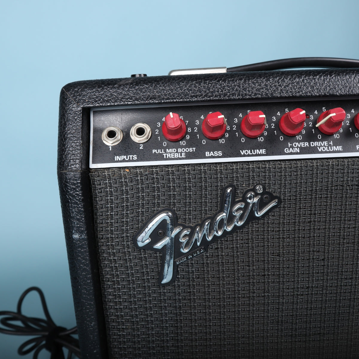 1980s Fender Champ 12 Red Knob Tube Guitar Amplifier