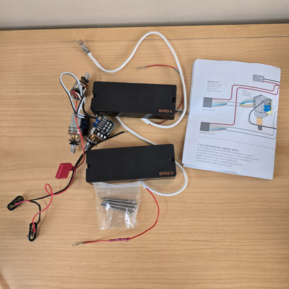 2017 EMG 40TWX Active Bass Pickup Set with Wiring Harness