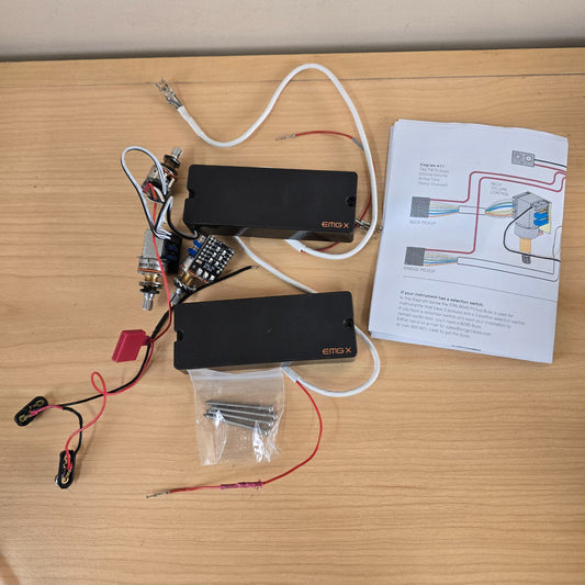 2017 EMG 40TWX Active Bass Pickup Set with Wiring Harness