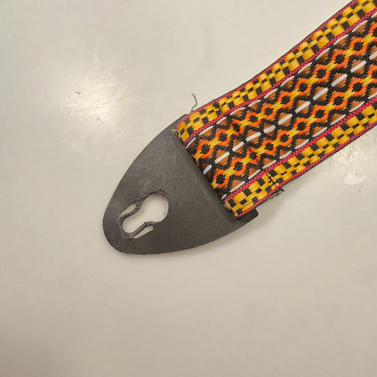 Vintage1970's 80's Woven Pattern Guitar Strap Made In USA