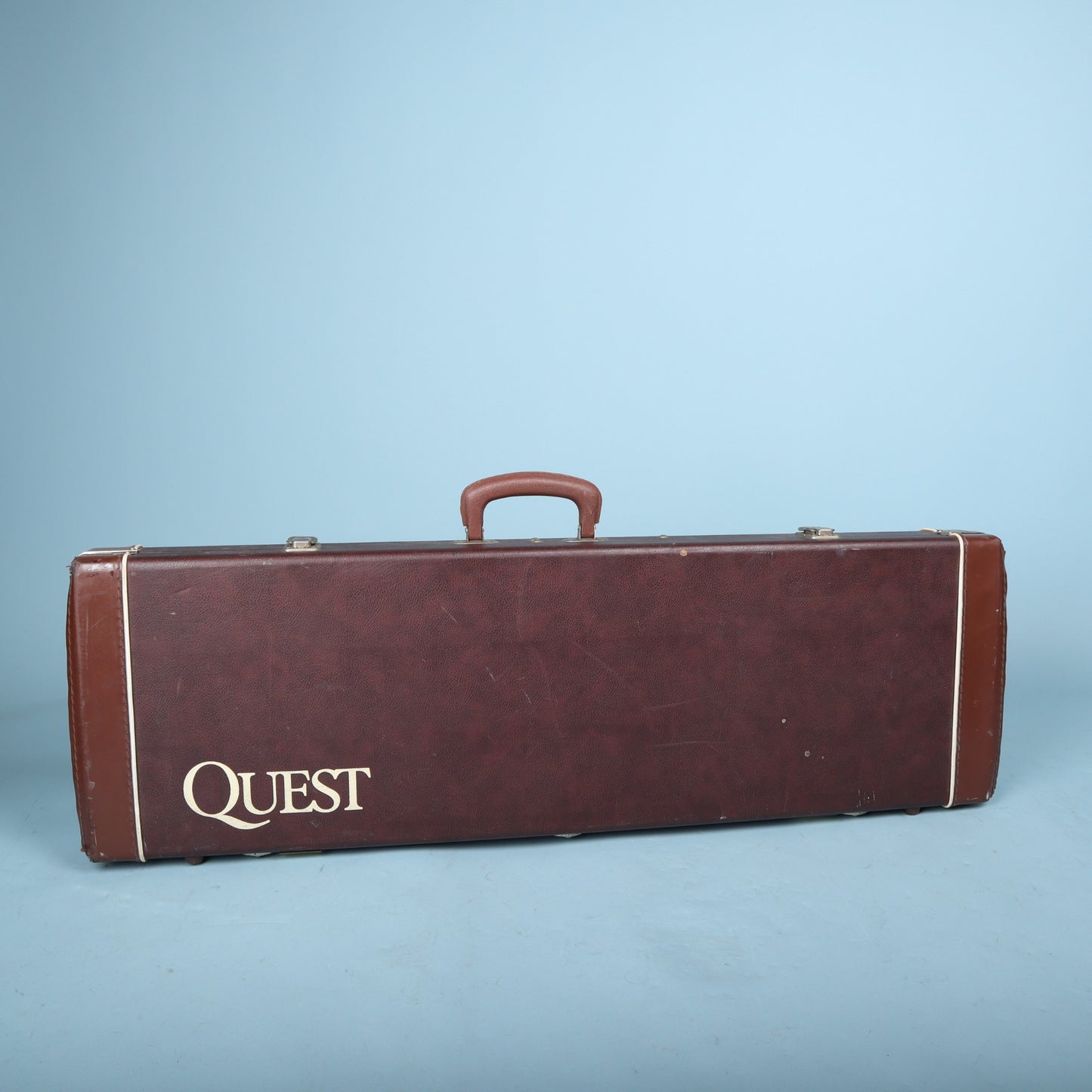 Quest Vintage Hardshell Electric Mini Guitar Case Brown Tolex