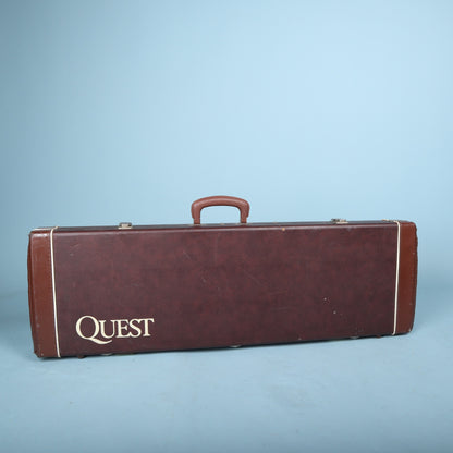 Quest Vintage Hardshell Electric Mini Guitar Case Brown Tolex