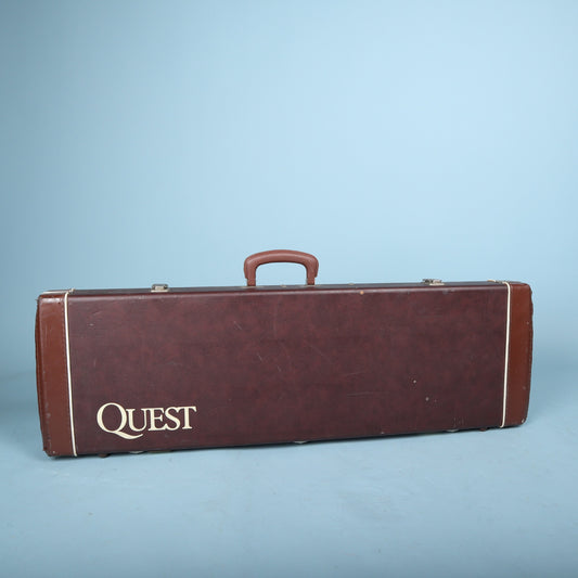Quest Vintage Hardshell Electric Mini Guitar Case Brown Tolex