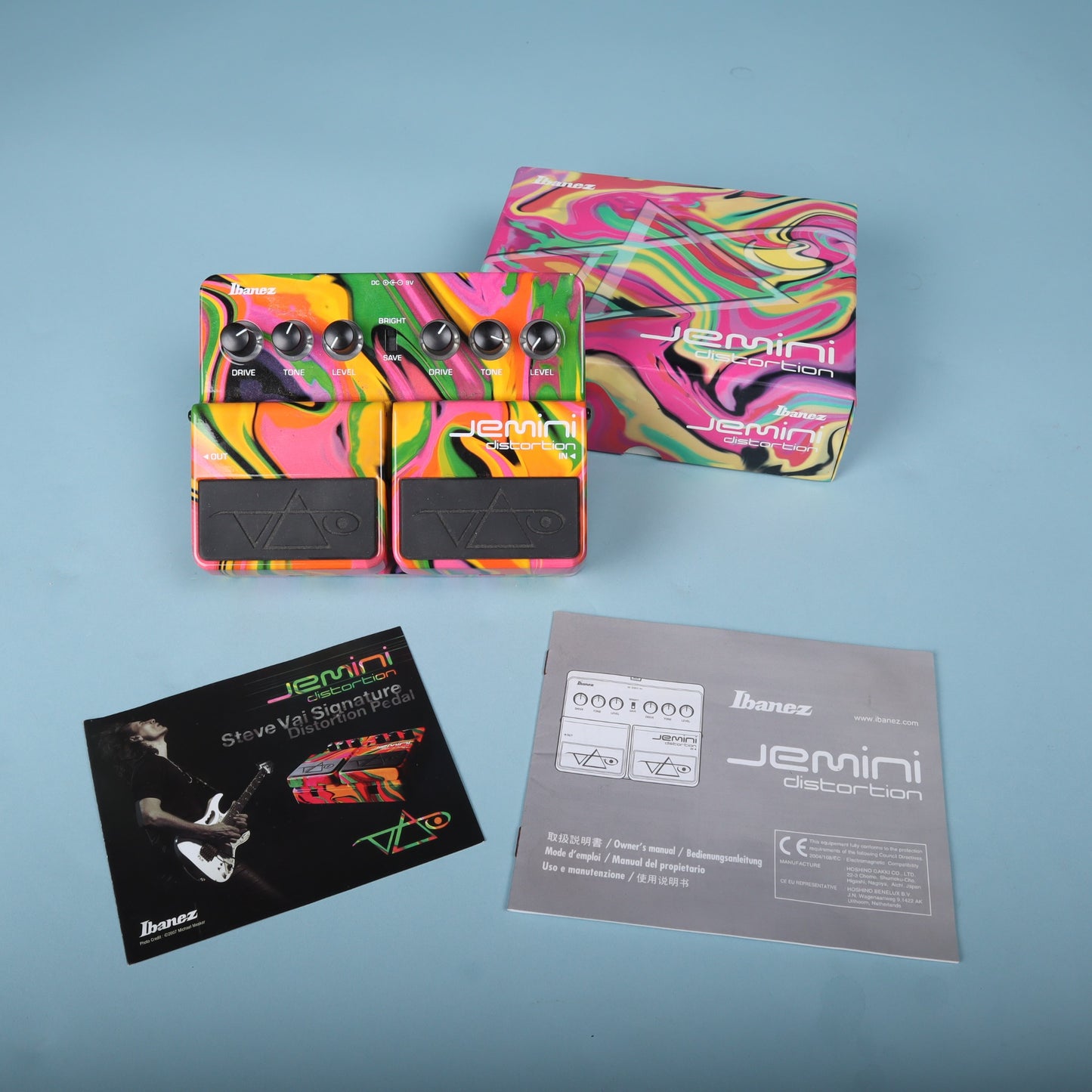 Ibanez Jemini Steve Vai Signature Distortion Pedal with Box & Manual