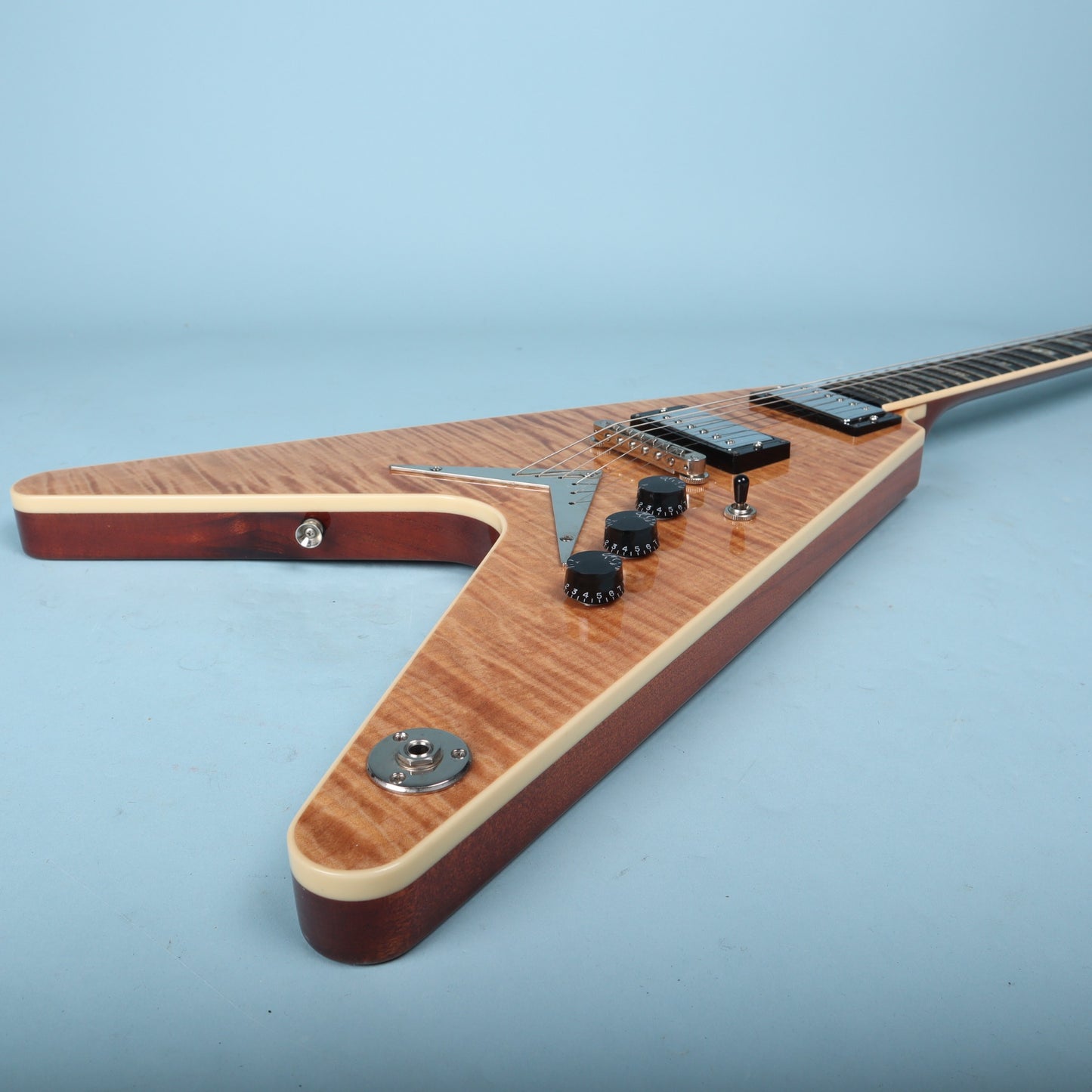 2003 Dean USA V Flame Maple Top Electric Guitar Mahogany Neck