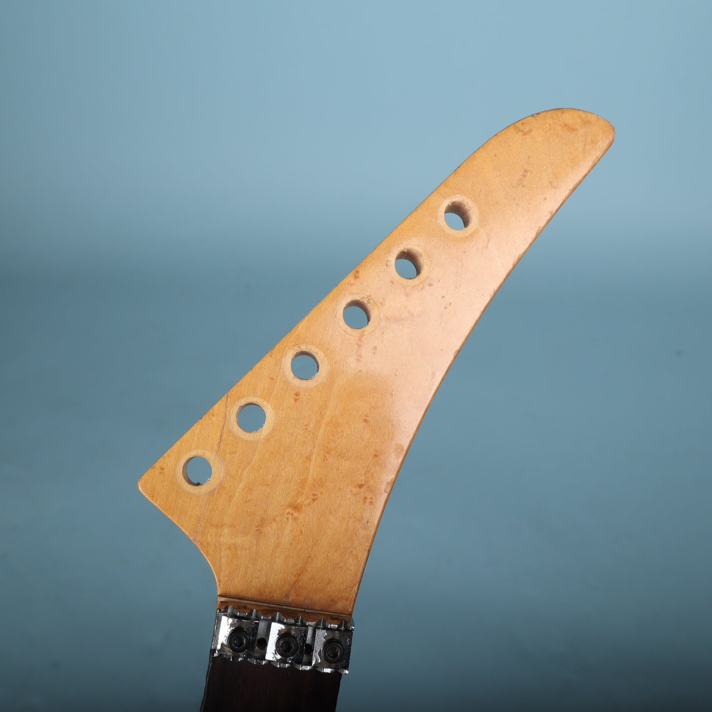 1980's Warmoth Birdseye Maple Explorer Guitar Neck Rosewood Floyd Rose Prep