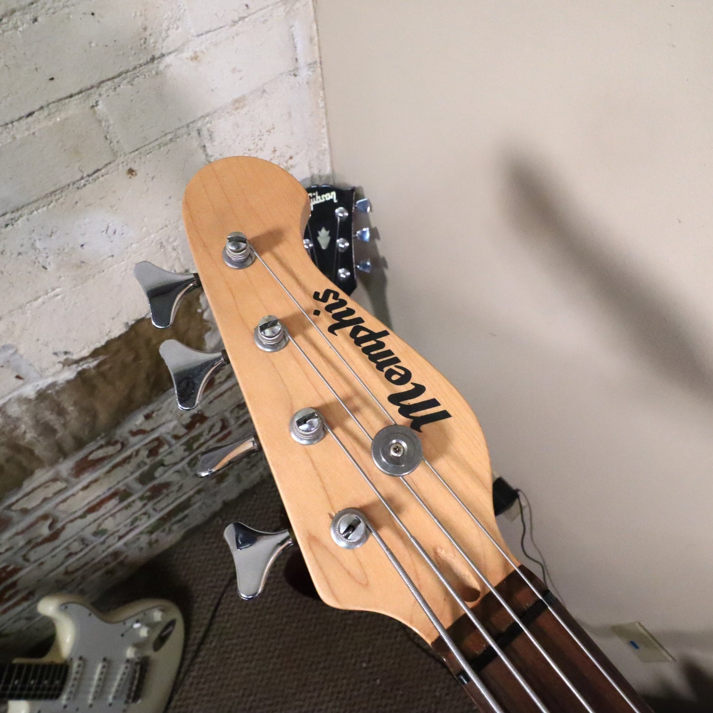 Memphis Precision Style Electric Bass Guitar Red Maple Neck
