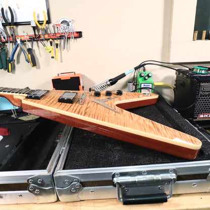 2003 Dean USA V Flame Maple Top Electric Guitar Mahogany Neck