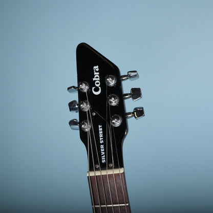 1980's Silver Street Cobra Electric Guitar Black Triangle