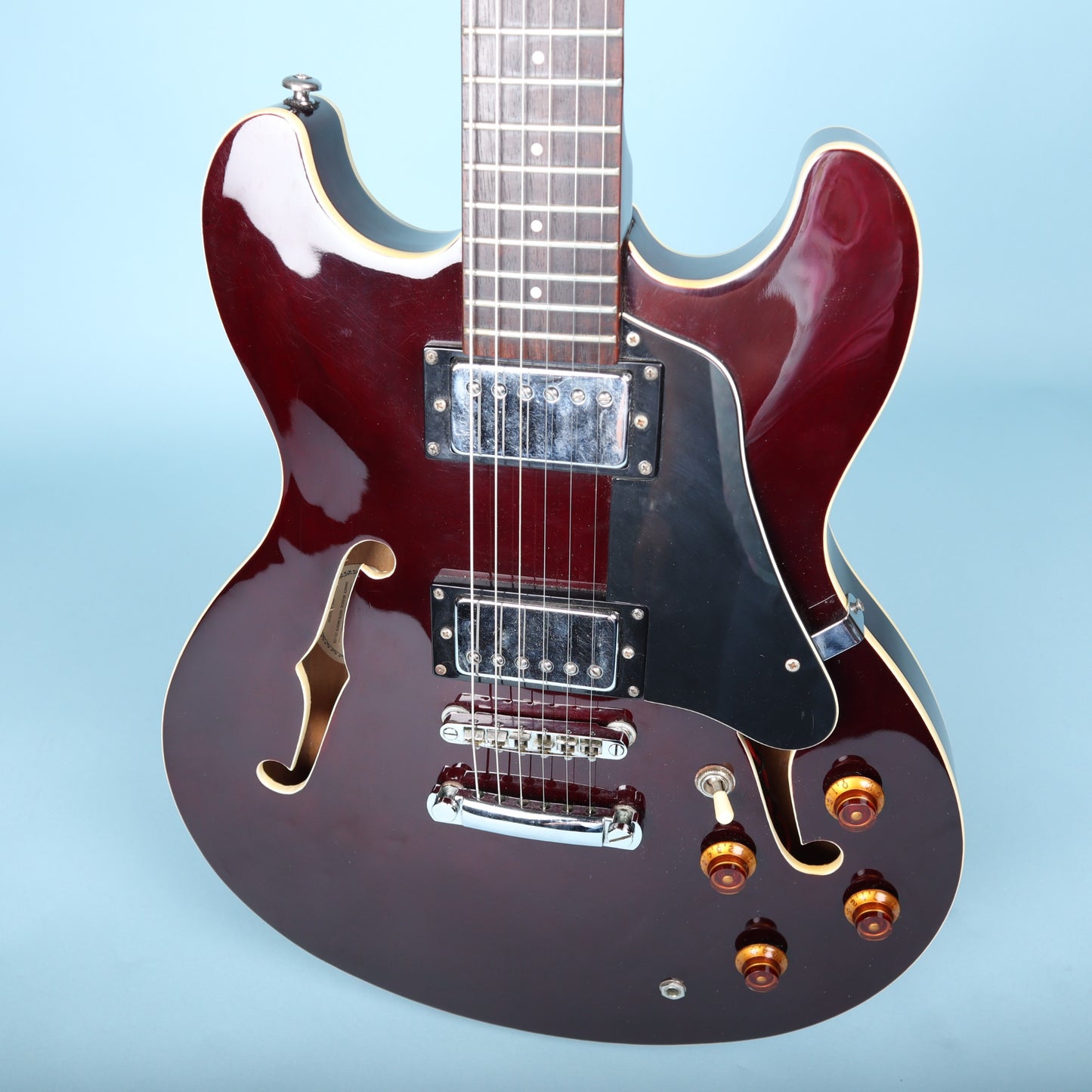 2001 Samick LA-30/TR Semi-Hollow Electric Guitar - Transparent Red