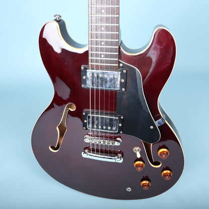 2001 Samick LA-30/TR Semi-Hollow Electric Guitar - Transparent Red