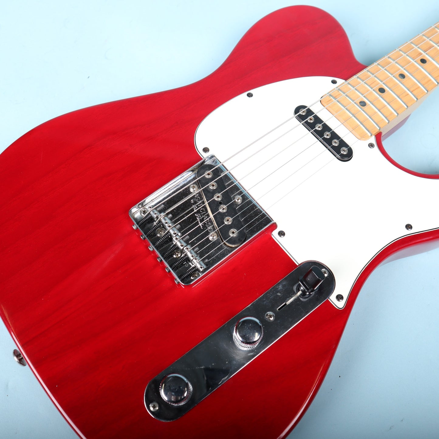 1992 G&L USA ASAT Classic Transparent Red Maple Neck