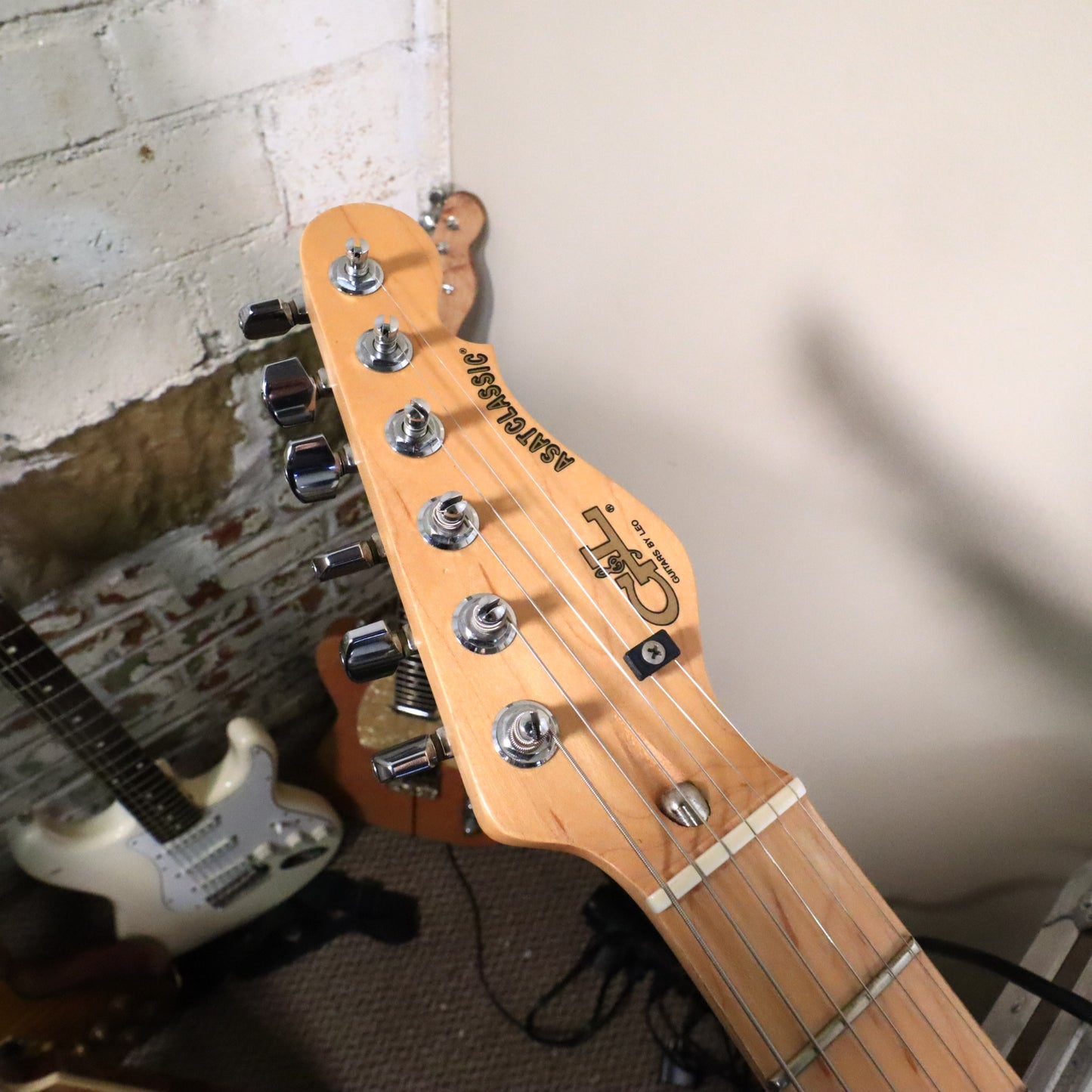 1992 G&L USA ASAT Classic Transparent Red Maple Neck