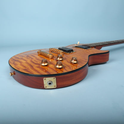 Warmoth Amber Quilt Maple Top Hombre LP-Style Electric Guitar