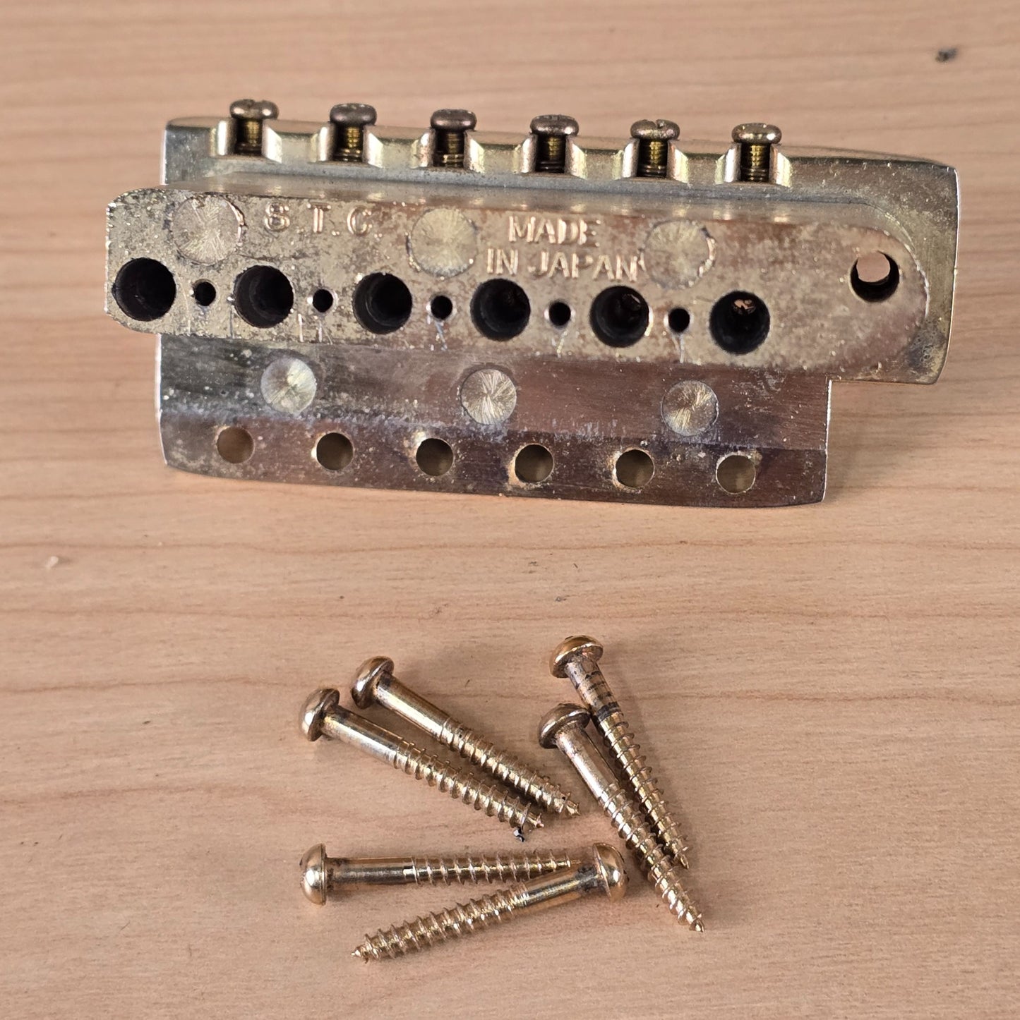 Vintage Japan S.T.C Strat Tremolo Bridge Ibanez Greco Tokai Fernandes GOLD 70s