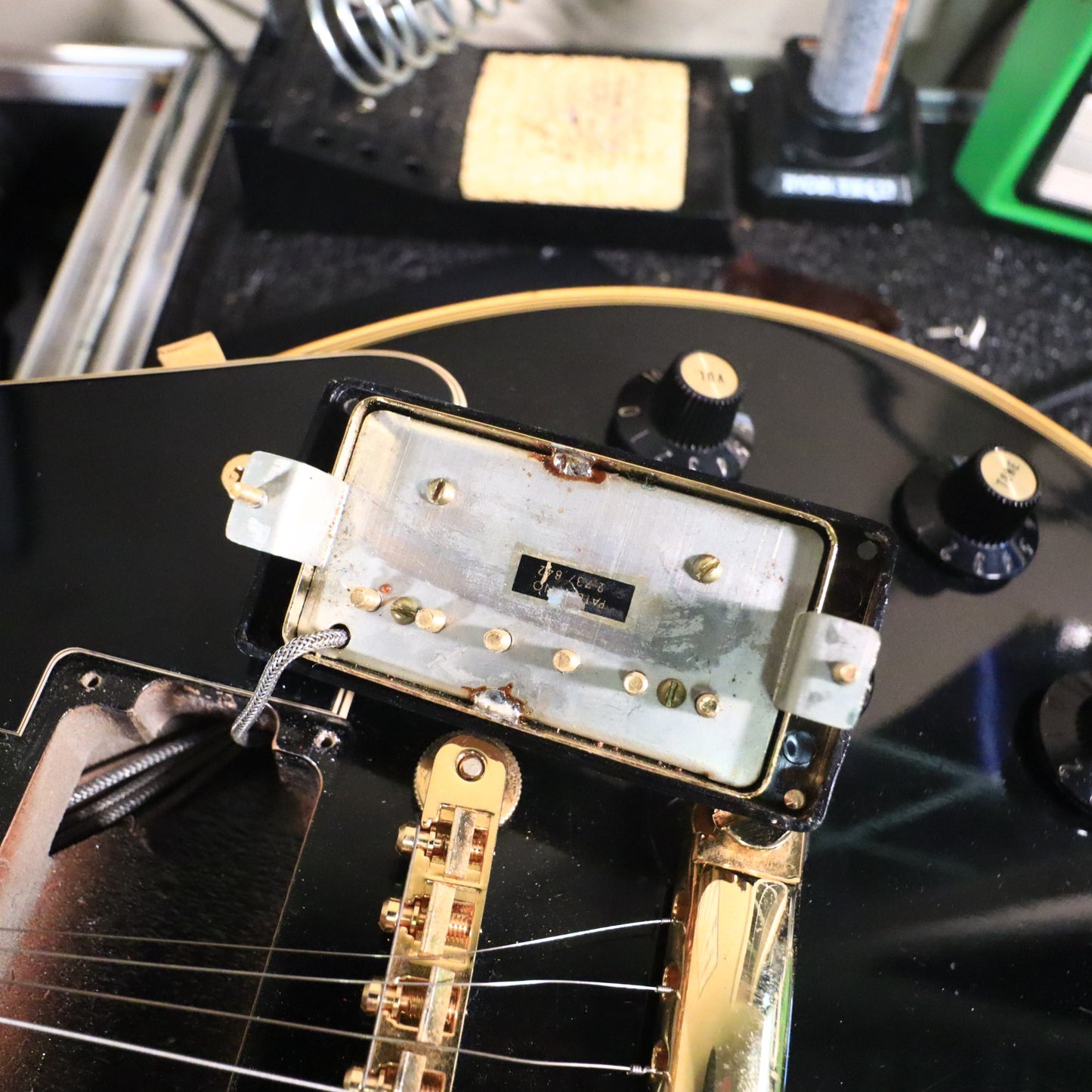 1973 Gibson Les Paul Custom Ebony Black Beauty *Headstock Repair*