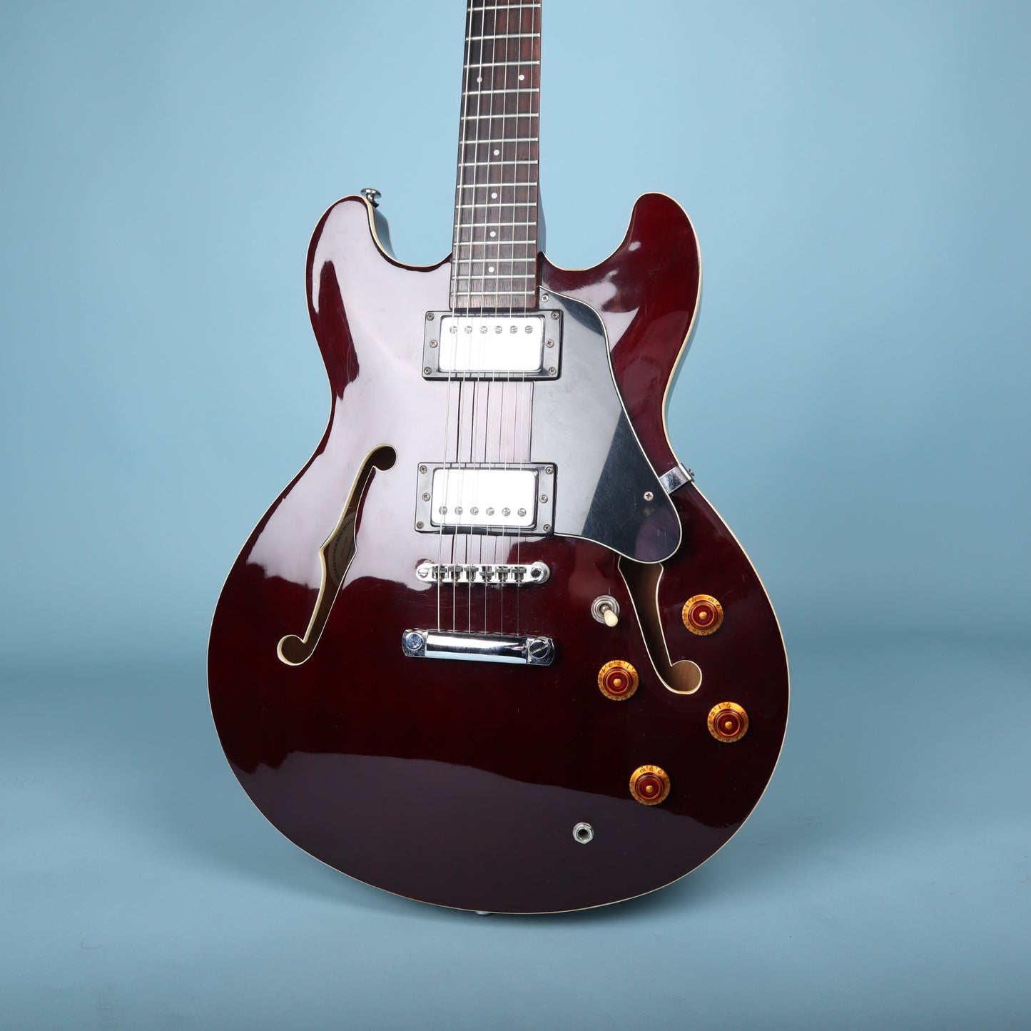 2001 Samick LA-30/TR Semi-Hollow Electric Guitar - Transparent Red