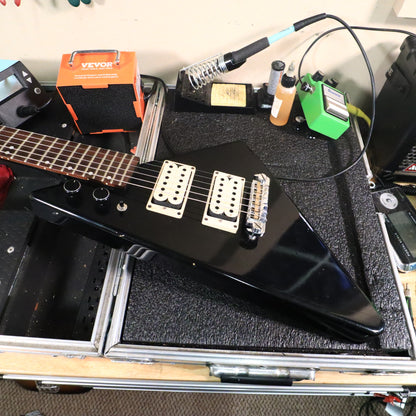 1980's Silver Street Cobra Electric Guitar Black Triangle
