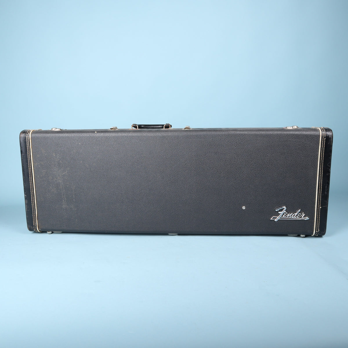 Full top view of vintage Fender hardshell guitar case exterior