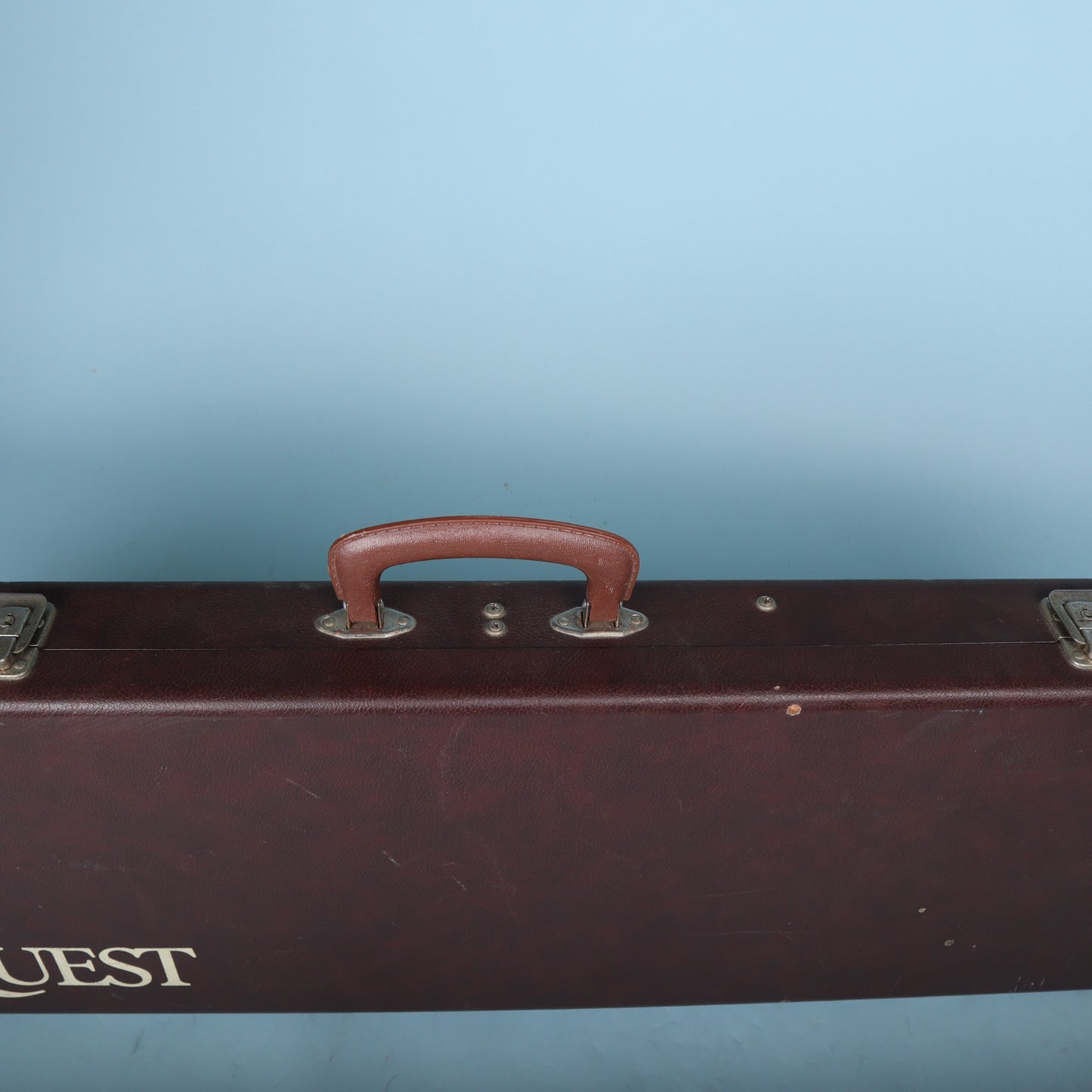Quest Vintage Hardshell Electric Mini Guitar Case Brown Tolex