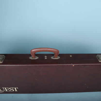 Quest Vintage Hardshell Electric Mini Guitar Case Brown Tolex