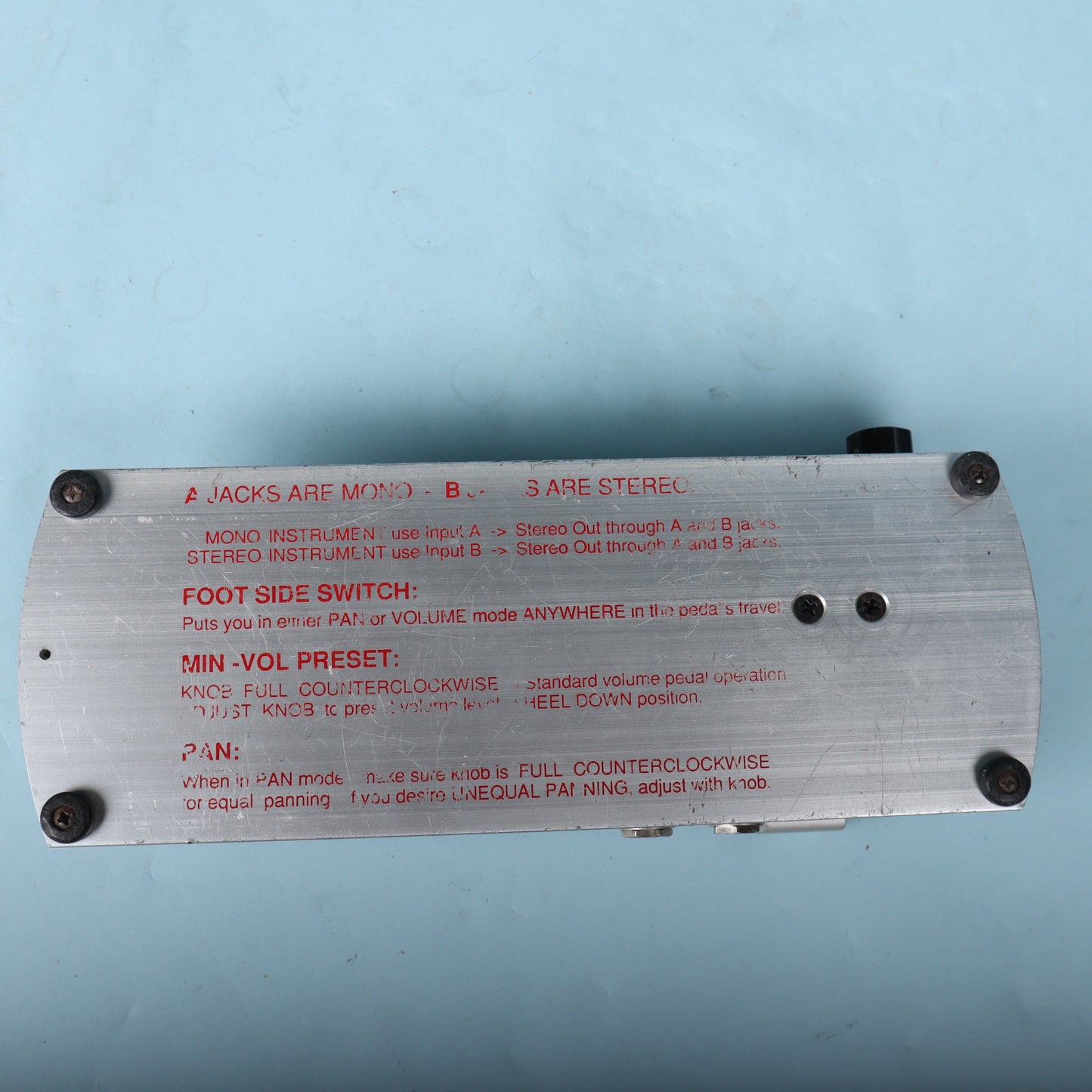 1990's Ernie Ball 6165 Stereo Volume Pan RED Pedal