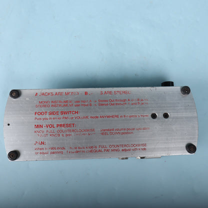 1990's Ernie Ball 6165 Stereo Volume Pan RED Pedal