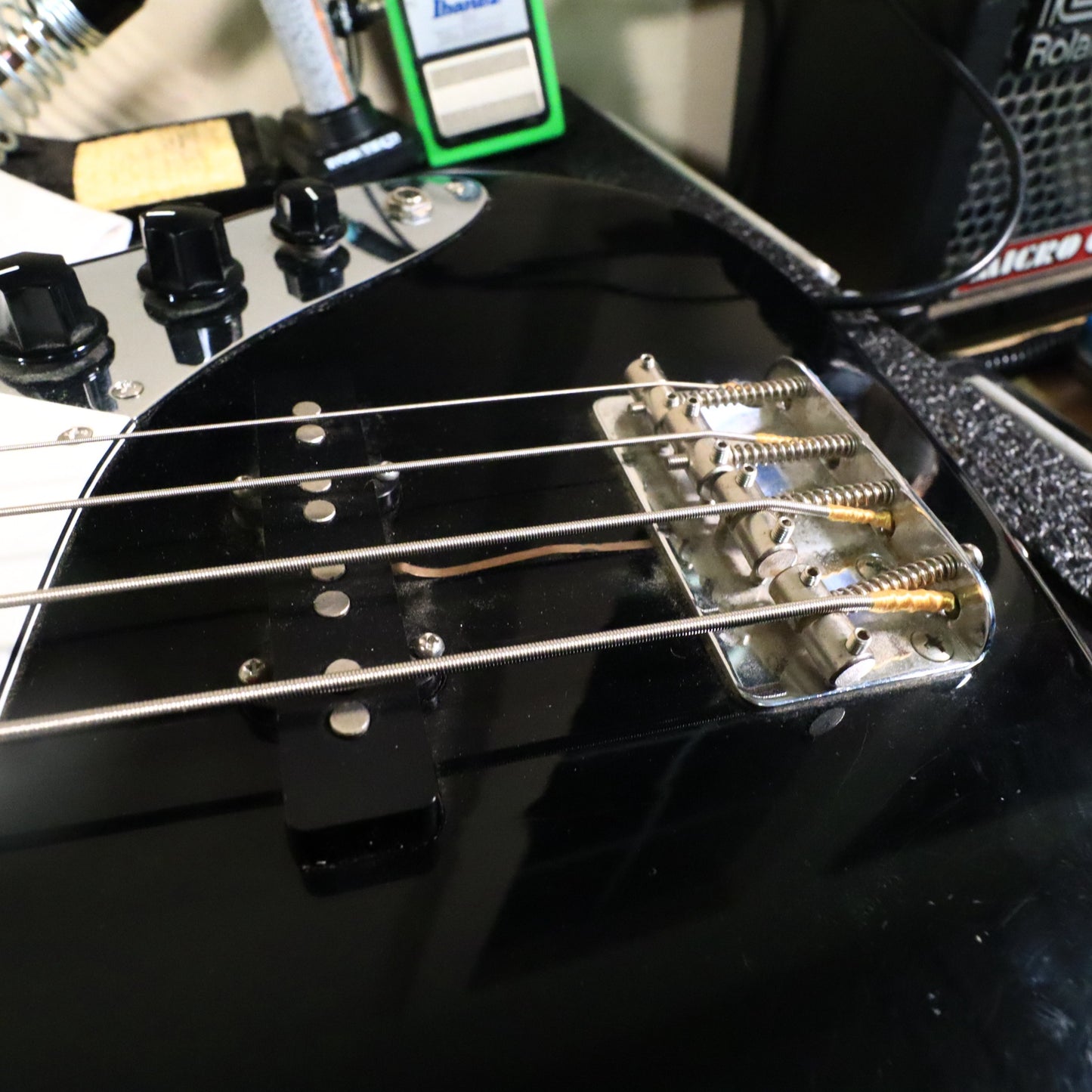 1986 Fender Jazz Bass Made in Japan Black Rosewood Fretboard