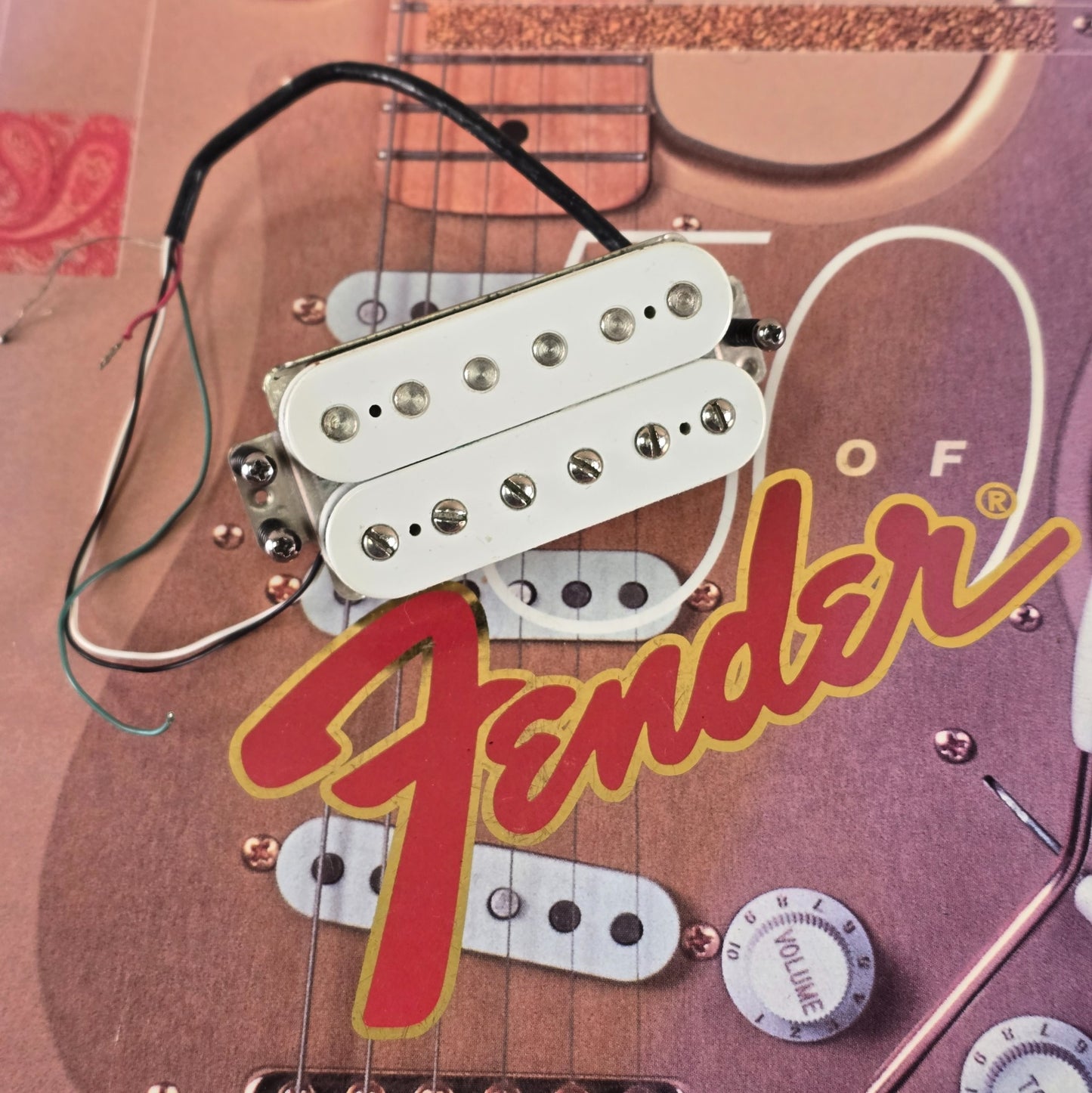 1999 Fender DH-1 Humbucker Pickup - White 16.15 Ohms