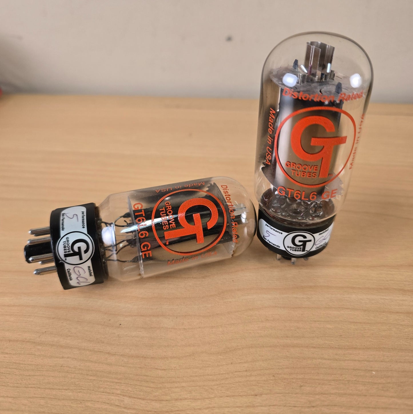 Groove Tubes GT6L6 GE Matched Set Pair 6L6 Vacuum Tubes Made USA
