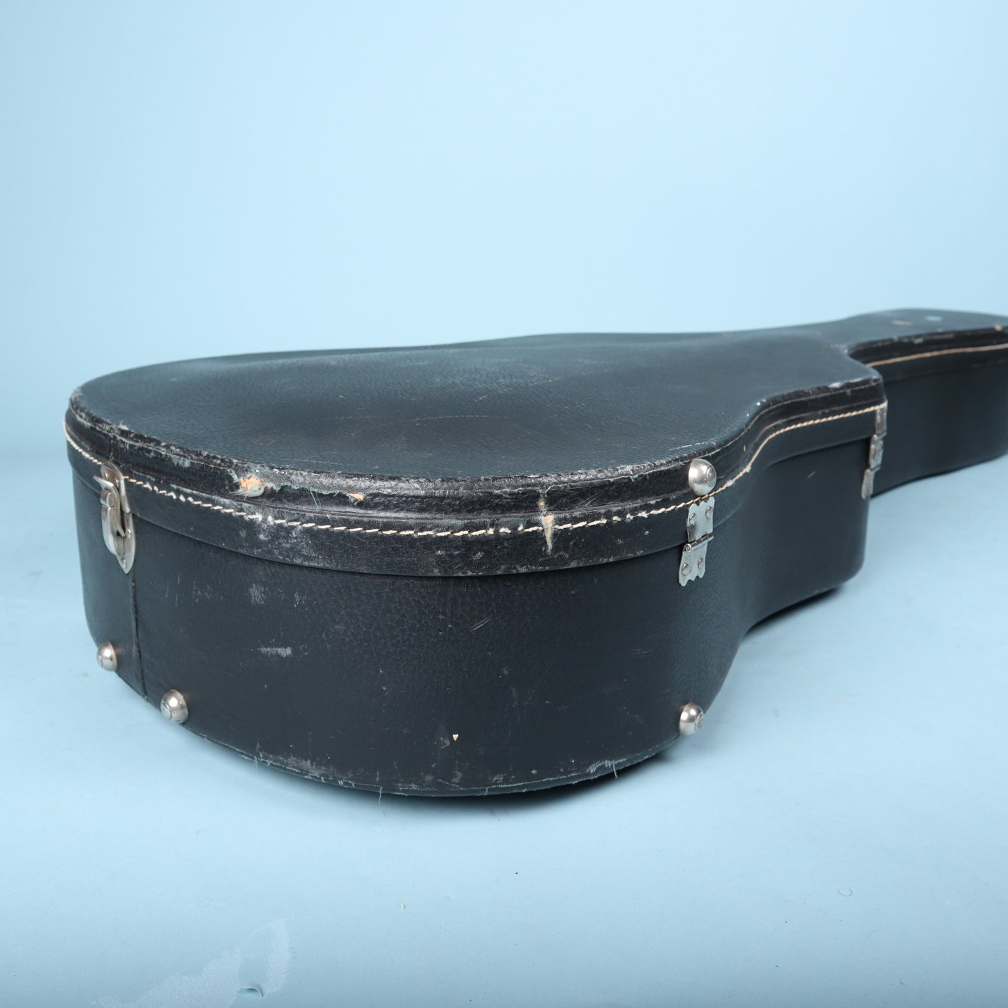 Vintage Guild Acoustic Guitar Hard Case Black Tolex Plush Interior Latches