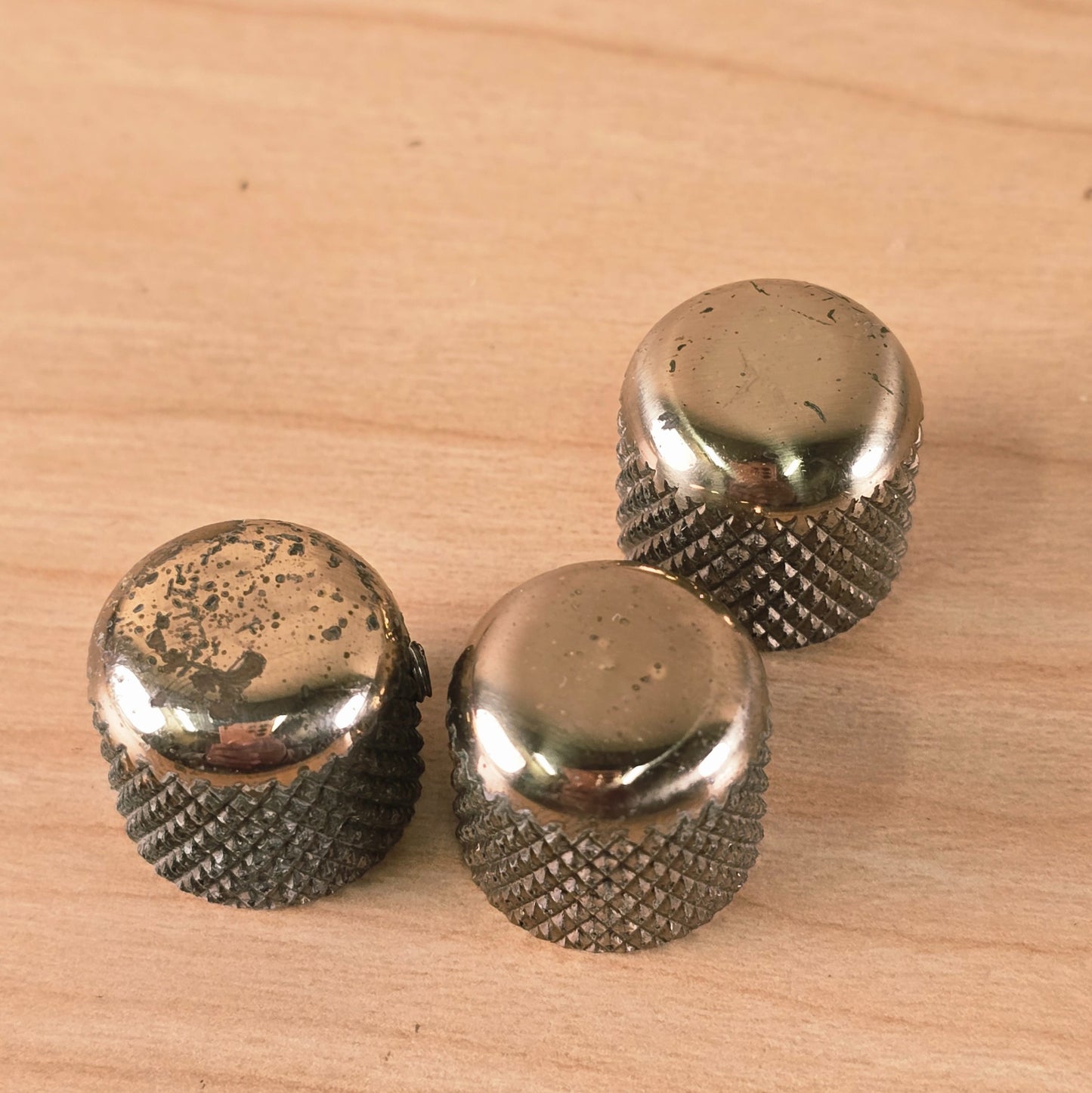 1980's Charvel Schecter Mighty Mite Vintage Brass Dome Knobs Set