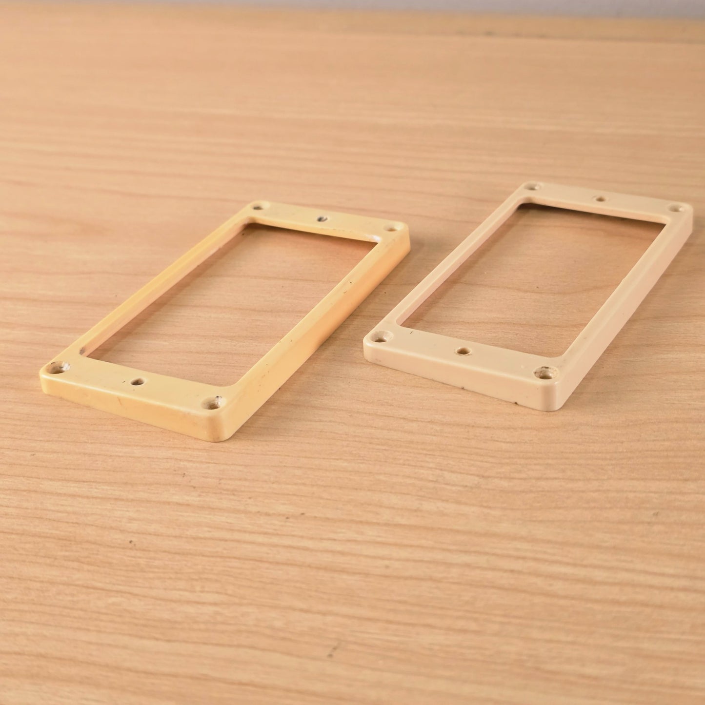 1980s Vintage DiMarzio USA Cream Humbucker Pickup Mounting Rings - Pair