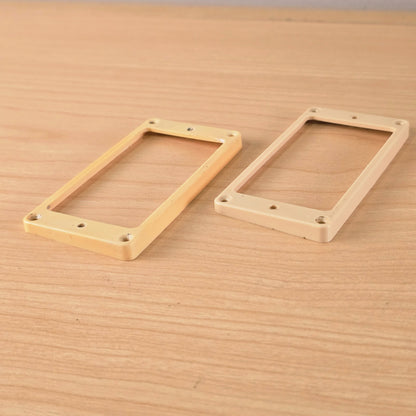 1980s Vintage DiMarzio USA Cream Humbucker Pickup Mounting Rings - Pair