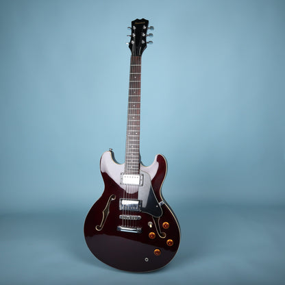2001 Samick LA-30/TR Semi-Hollow Electric Guitar - Transparent Red