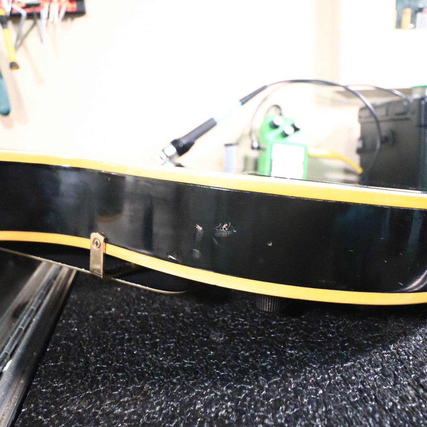 1973 Gibson Les Paul Custom Ebony Black Beauty *Headstock Repair*
