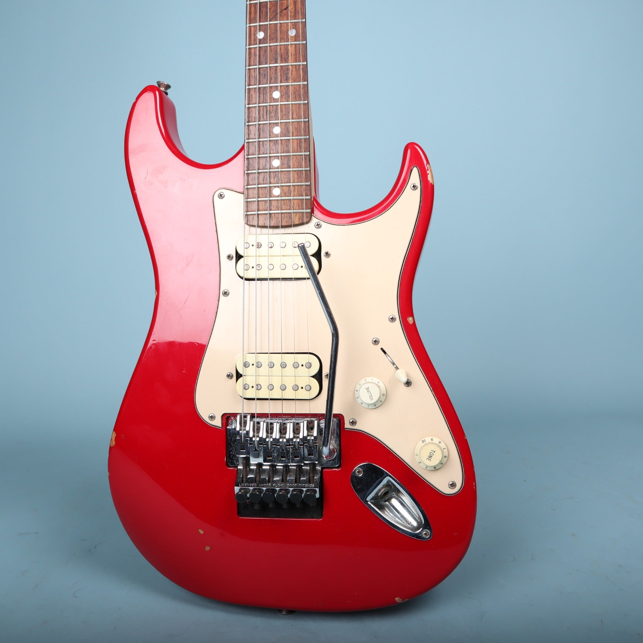 1998 Squier Stagemaster HH Red Electric Guitar – GuitarFinds