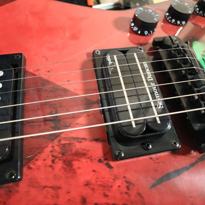 2004 Washburn Dimebag Darrell Dime 36 G17 Electric Guitar Red Alien Skull