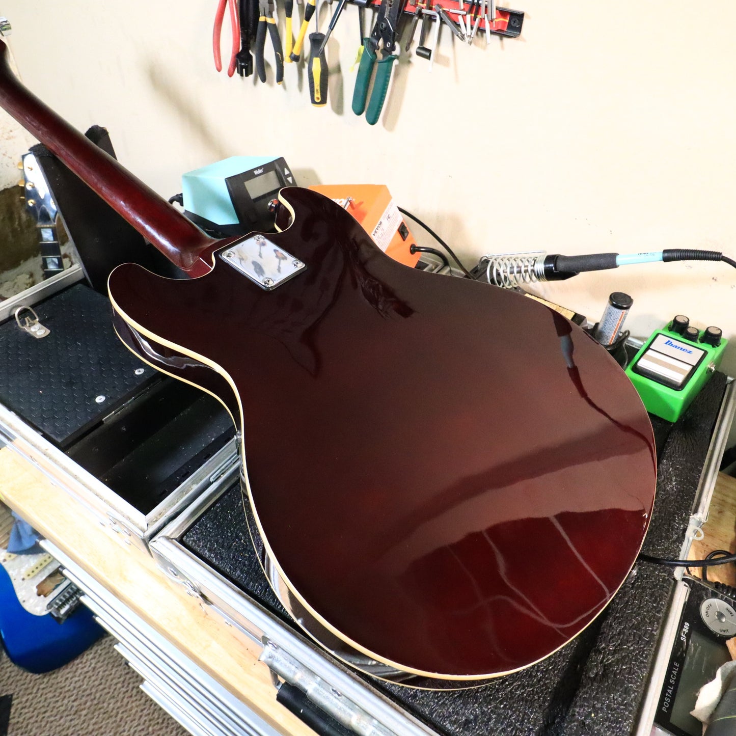 2001 Samick LA-30/TR Semi-Hollow Electric Guitar - Transparent Red