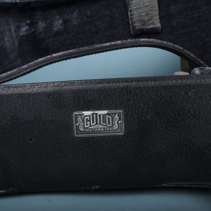 Vintage Guild Acoustic Guitar Hard Case Black Tolex Plush Interior Latches