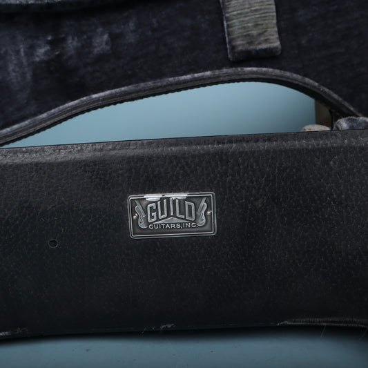 Vintage Guild Acoustic Guitar Hard Case Black Tolex Plush Interior Latches