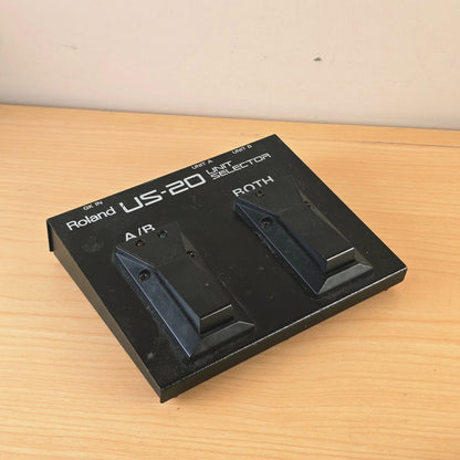 Angled overview of the Roland US-20 unit selector chassis.